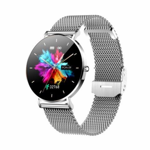 Smartwatch zegarek damski męski Manta Alexa srebrny + czarny pasek (WYPRZEDAŻ) Smartwatch zegarek damski męski Manta Alexa srebrny + czarny pasek (WYPRZEDAŻ)