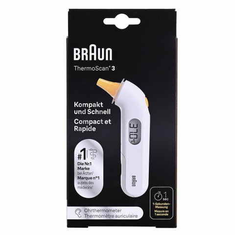 Termometr do ucha Braun IRT3030 (Podczerwień; kolor biały) Termometr do ucha Braun IRT3030 (Podczerwień; kolor biały)