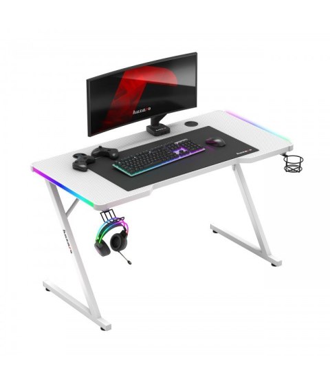 Biurko gamingowe Huzaro Hero 2.5 White RGB Biurko gamingowe Huzaro Hero 2.5 White RGB