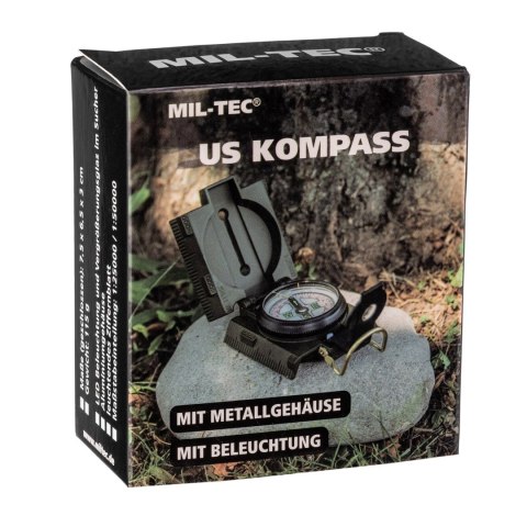 Kompas, Busola Mil-Tec US Metal z podświetleniem Kompas, Busola Mil-Tec US Metal z podświetleniem
