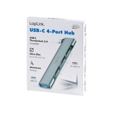 Smukły HUB USB-C do 1x USB-A 3.0 3xUSB-A 2.0 Smukły HUB USB-C do 1x USB-A 3.0 3xUSB-A 2.0