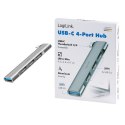 Smukły HUB USB-C do 1x USB-A 3.0 3xUSB-A 2.0