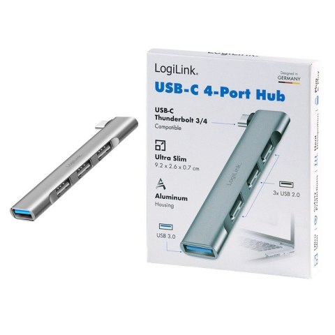 Smukły HUB USB-C do 1x USB-A 3.0 3xUSB-A 2.0 Smukły HUB USB-C do 1x USB-A 3.0 3xUSB-A 2.0