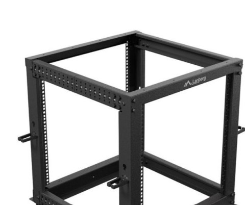 Open rack 19" 12U 600x600-1100 regulowany czarny Open rack 19" 12U 600x600-1100 regulowany czarny