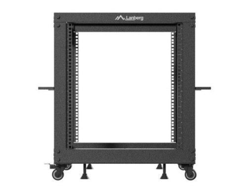 Open rack 19" 12U 600x600-1100 regulowany czarny Open rack 19" 12U 600x600-1100 regulowany czarny